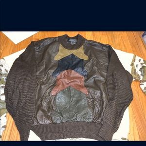 Vintage Saxony Collection Men’s XL leather sweater